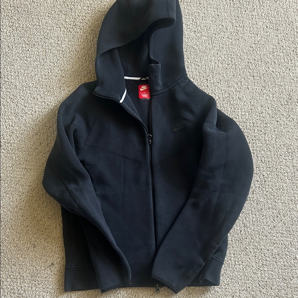 Nike Kids Black Hooded zip Nike Tech